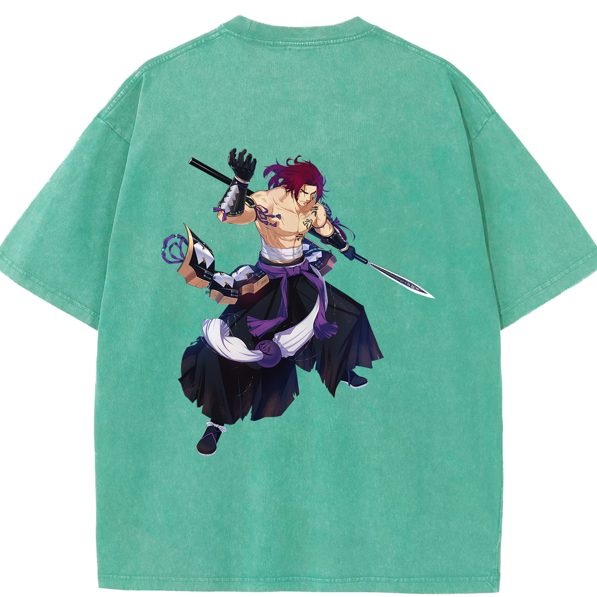 （画像用） 刀剣乱舞 Touken Ranbu 綿100% ヴィンテージ風 半袖Tシャツ（背面プリント）